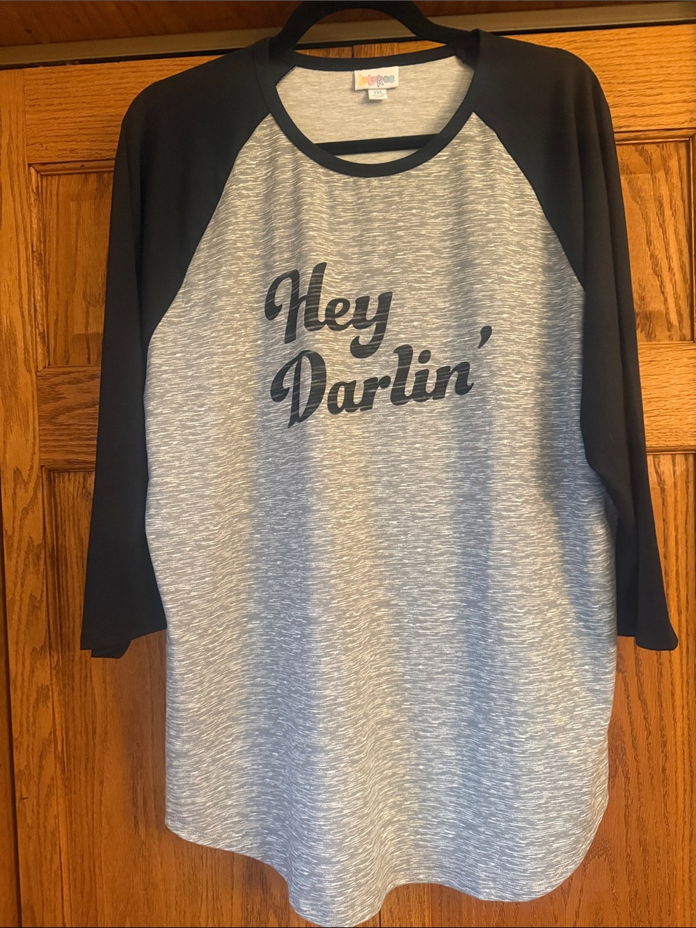 LuLaRoe Randy T NWOT - Black & Heather Gray 2x